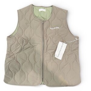 MUSEUM OF PEACE & QUIET | Quilted Full Zip Vest | Size M